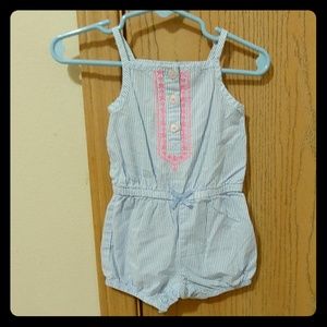 3M blue striped romper